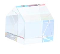 Prisme pour Attrape-soleil en Verre, Cube Décoratif Optique | Finition Électroplaquée, Surface Claire, pour Fenêtre et Bureau, Effets Arc-en-ciel, Présent Unique