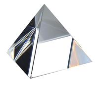 Prisme pyramide en verre transparent 80 mm pour décoration d'intérieur