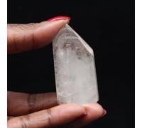 Prisme Quartz à Inclusion de 50 grammes et 55 millimètres, Minéral Quartz de Madagascar, Pierre Non traitée, Modèle Exclusif, Décoration et Collection, Pierre de sérénité