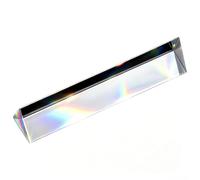 Prisme triangulaire en cristal K9 de 20 cm pour spectre de la lumière du soleil et effet arc-en-ciel, prisme optique pour expériences, enseignement, médiation scientifique, photographie