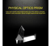 Prisme Triangulaire En Verre De Cristal Arc-En-Ciel, 25x25x80mm, Prisme De Couleur, Photographie, Expérience Physique De La Lumière Pour Enfants
