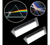 Prisme Triangulaire K9, 25x25x80mm, Prisme Optique, Verre, Physique, Enseignement, Spectre De Lumière Réfractée, Arc-En-Ciel, Enfants, Étudiants