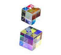 Prismes Cubiques Colorés 2 Pièces en Miroir pour Expérience Optique | Format Cube, Usage Intérieur et Apprentissage, Lot de 2 Pièces, Facile à Transporter