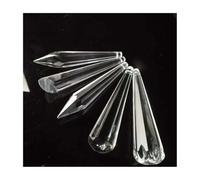 Prismes en cristal de classe 100mm, 5 pièces, pendentif goutte, partie de lustre, décoration de la maison(5 Style Drop)