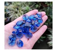 Prismes et kaléidoscopes 100pc Couleur Cristal octogone Perles Lustre pièces Accessoire Perles octogonales Kits d'optique pour e Sciences (Color : Medium Blue, Size : Beads with Rings)