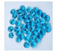 Prismes et kaléidoscopes 20pcs 14mm Perles octogonales en Cristal Lustre Prisme pièces Accessoires Kits d'optique pour e Sciences (Color : Sky Blue, Size : Beads with Rings)