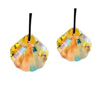 Prismes et kaléidoscopes Beau Prisme à facettes de Couleur AB Poli au feu en Forme de Coquille Saint-Jacques Kits d'optique pour e Sciences (Color : 2PC Scallop Crystal)
