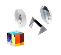 Prismes et kaléidoscopes Ensemble d'expériences optiques, Prisme Triangulaire for Voir l'équipement expérimental à lentilles convexes et concaves Kits d'optique pour e Sciences (Color : A)