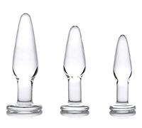 Prisms 3 Piece Dosha Glass Butt Plug Kit