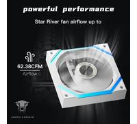 PRISMXH-GALAXY ARGB PC Fan 120 mm with PWM Control and ARGB Effect,62.36 CFM/2000 RPM/2.21 MMH2O (WH Reverse Flow)