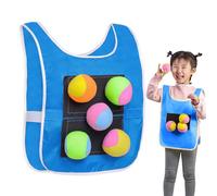 Prison Ball Kit de lancement et capture avec gilet adhésif, boules de coton, pour intérieur, extérieur, activités sportives, jardin, école