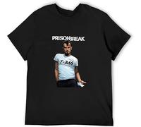 Prison Break T Bag Mens Funny Man Clothing Summer Printed Tops Cottons Hipster Designer Tshirt Sweatshirt Short Sleeve Black L
