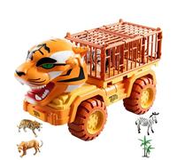 Prison Car Toy Set - 1 unité Animal Tiger Truck, Pull Back Inertia Vehicle, Children Educational Truck, Transport Play Toy For Boys Girls Classroom Kids Birthday Fun Collection Imaginative Play