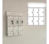 Prison murale pour téléphone - Casier de rangement verrouillable pour téléphone portable avec 6 emplacements transparents pour salle de classe et école - Boîte sécurisée pour appareils des étudiants