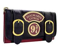 Prisoner of Azkaban H.P. Express Plaque 9 3/4 Porte-Monnaie/Portefeuille à Double Boucle Tri-Fold Poche à Monnaie & Porte-Cartes, Noir