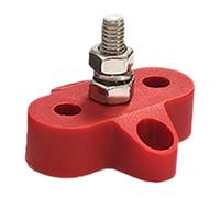 Prisonnier De Borne De Batterie : Goupille D'alimentation En ABS Rouge, Boulon Connecteur M6 M8, Connexion Câble Unique À Double Tête | Support De Distribution D'Électrique Pour Camion, Cara