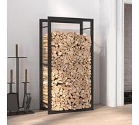 prissent 50 x 28 x 94 cm Porte-bûches en acier noir mat porte-bûches moderne en acier porte-bûches vertical grand porte-bûches en métal porte-bois de chauffage