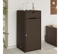 prissent Armoire de rangement de jardin, 55 x 55 x 111 cm, coffre pour jardin, meubles de jardin, coffre de jardin, fournitures de patio, marron rotin PE, acier