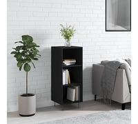prissent Buffet Armoire Latérale Meuble de Rangement pour Chambre à Coucher ou Bureau Mobilier D'intérieur Design Minimaliste Noir 34,5x32,5x90 cm