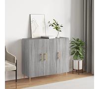 prissent Buffet Armoire Latérale Mobilier D'intérieur pour Salon Chambre à Coucher ou Bureau Design Minimaliste Sonoma Gris 90x34x80 cm