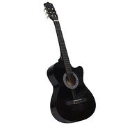 prissent Guitare classique Cutaway Western avec 6 Cordes Noir 38" Guitare Débutants Gitara pour Enfants Guitarra Classique Guitare Bois Enfants Guitarra Classique 35,5x8,5x98 cm