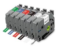 Pristar 6x Tze 12mm Ruban Compatible pour Brother TZe-231 TZe-135 TZe-335 TZe-435 TZe-531 TZe-735 Tz pour Brother P-touch H107B P710bt H100LB E110 H100R D210 H200 H110 D400 1250 H101C D200 D600VP