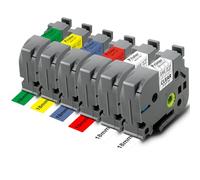 Pristar 6x Tze 18mm 0,7'' Ruban Compatible pour Brother TZe-141 TZe-241 TZe-441 TZe-541 TZe-641 TZe-741 Tz pour Brother P-touch PT-D400 D400VP D450VP PT-P710bt PT-D600VP PT-P750W PT-P700 PT-1830VP