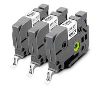 Pristar 9mm Compatible pour Brother TZe-221 TZe221 TZ-221 Tze 9mm Noir sur Blanc Laminé pour Brother PT-H100LB H107B E110 H200 H110 1250 P300BT H101C D200 E110VP D400 D600VP P700