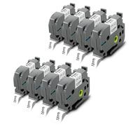 Pristar Lot de 8 rubans d'étiquettes de rechange pour TZE-141 TZe141 TZ141 TZ141 Noir sur transparent Ruban laminé standard 18 mm 1,9 cm Compatible avec Brother PT-D400 PT-D600 PT-D610 PT-P710BT