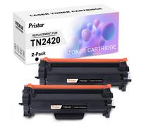 Pristar TN2420 TN-2420 Cartouche de Toner Compatible pour Brother TN2410 TN-2410 pour Brother DCP L2510D L2530DW L2550DN,HL L2310D L2350DW L2370DN L2375DW,MFC L2710DN L2710DW L2730DW L2750DW(2 Noir)