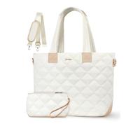 Prite Grand Tote Matelassé avec Bandoulière - Sac à Main Puffer Léger Moelleux pour Enseignant, Infirmière - pour le Travail, Voyages, Salle de Sport, École