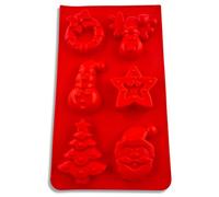 Pritogo Lot de 2 moules en silicone de Noël, pour l'Avent, muffins, Père Noël, bonhomme de neige, sapin, étoile, enfant de Noël, ange - Sans BPA (moules de Noël)