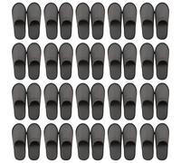 PRITOK 20 paires de chaussons de spa, chaussons antidérapants portables pour hôtel, voyage, utilisation à domicile et par les invités, pantoufles unisexes, 28 X 11 x 0,6 cm (Gris)