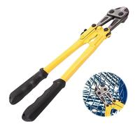 PRITOK 350mm Coupe-boulons robuste : Coupe-fil en acier au carbone avec manche en plastique, diamètre de coupe 5mm. Coupe-boulons pour couper les clôtures, les vis de machine, les cadenas