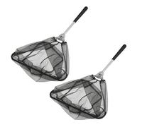 PRITOK 50 cm Lot de 2 épuisettes de pêche : télescopique, portable, épuisette pliable, solide pour les activités de pêche en plein air