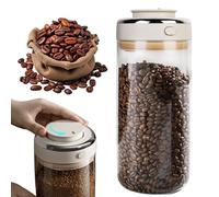 PRITOK Boîte à café hermétique : boîte à café 1700 ml avec valve de sortie et affichage de la date, boîte à café sous vide transparente pour grains de café, noix, cacao, feuilles de thé