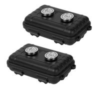 PRITOK Boîte à Clé Magnétique Étanche - 2 Pièces Porte-Clés Caché pour Montage sous Voiture et l'Extérieur (Noir)