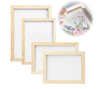 PRITOK Cadre de fabrication de papier 4 tailles - Cadre en papier pour bricolage - Pour enfants et adolescents - Enseignement de papier - 15 x 18 cm, 20 x 30 cm, 19 x 25 cm, 25 x 34 cm