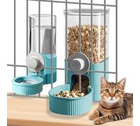 PRITOK Distributeur automatique de nourriture et d'eau : 2 pièces distributeur de nourriture et distributeur d'eau pour animaux de compagnie, ensemble d'alimentation pour chien et chat, distributeur