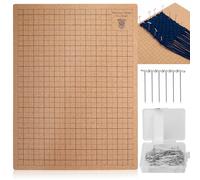 PRITOK Ensemble de planches en macramé : 28 x 38 cm, planche en macramé avec broches, planche de projet de macramé double face avec grilles, planche tressée portable avec instructions pour tresser des