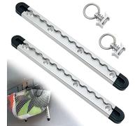 PRITOK Ensemble de rails aériens en aluminium : 2 pièces de rail aérien semi-circulaire avec 4 embouts et 2 œillets de serrage, rails aériens de 30 cm pour remorque, voiture, camping-car, autocar