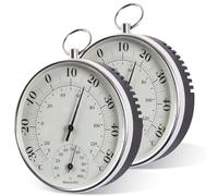 PRITOK Hygromètre analogique : Lot de 2 thermomètres hygromètres de précision, thermomètre d'ambiance, température et humidité pour la climatisation ambiante, serre