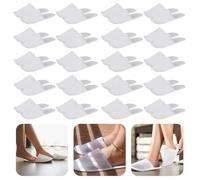 PRITOK Lot de 20 paires de pantoufles d'hôtel : pantoufles portables antidérapantes pour hôtel, voyage, maison, invité, unisexe, pour pointure 36-41 (blanc), Blanc., 42.5 EU