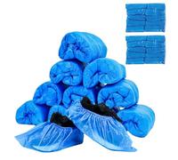 PRITOK Lot de 200 couvre-chaussures jetables : pratiques en CPE (3 g), imperméables, indéchirables pour la maison, la clinique