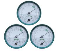 Pritok Lot de 3 thermomètres hygromètres 2 en 1 3 mini thermomètres avec zones de confort colorées hygromètre intérieur pour bébé, maison, garage, salon, bureau Ø 57 mm