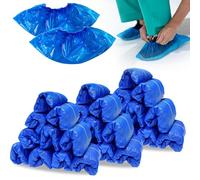 PRITOK Lot de 300 couvre-chaussures jetables antidérapants avec élastique - Imperméables et jetables - Taille universelle - Pour l'hygiène et la protection - Bleu