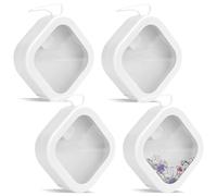 PRITOK Lot de 4 boîtes de rangement pour chouchous à cheveux, boîte de rangement pour accessoires de cheveux, boîte de rangement de tiroir, peut contenir des cotons-tiges, du fil dentaire, des