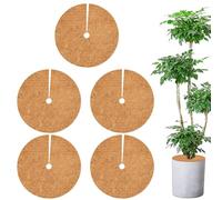 PRITOK Lot de 5 tapis en fibre de coco naturelle pour plantes, protection hivernale pour plantes en pot, protection durable contre le gel et le froid pour vos plantes (40 cm)