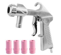 PRITOK Pistolet de sablage à air comprimé avec 4 buses (4,5 mm/5 mm/6 mm/7 mm) Kit d'outils pour sableuse
