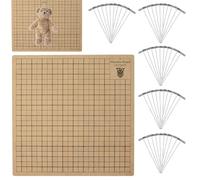 PRITOK Planche en Macramé: 30 x 30 cm Tableau Macramé pour Tresser, Planche à Macramé avec Goupilles, Tableau de Projet en Macramé Avec Instructions pour Tresser les Bracelets, 50 épingles T en Acier